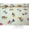 TESSUTO STOFFA COTONE DISNEY MINNIE TOPOLINO A METRO ALT. 280 COLORE PANNA G015