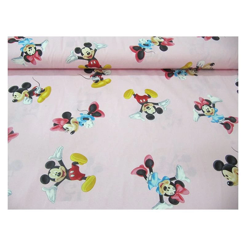 TESSUTO STOFFA COTONE DISNEY MINNIE TOPOLINO A METRO ALT. 280 COLORE ROSA G014 1 TESSUTO STOFFA COTONE DISNEY MINNIE TOPOLINO A METRO ALT. 280 COLORE ROSA G014
