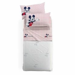 Completo Letto Topolino Disney Caleffi In Flanella - Dimensioni Varie V075