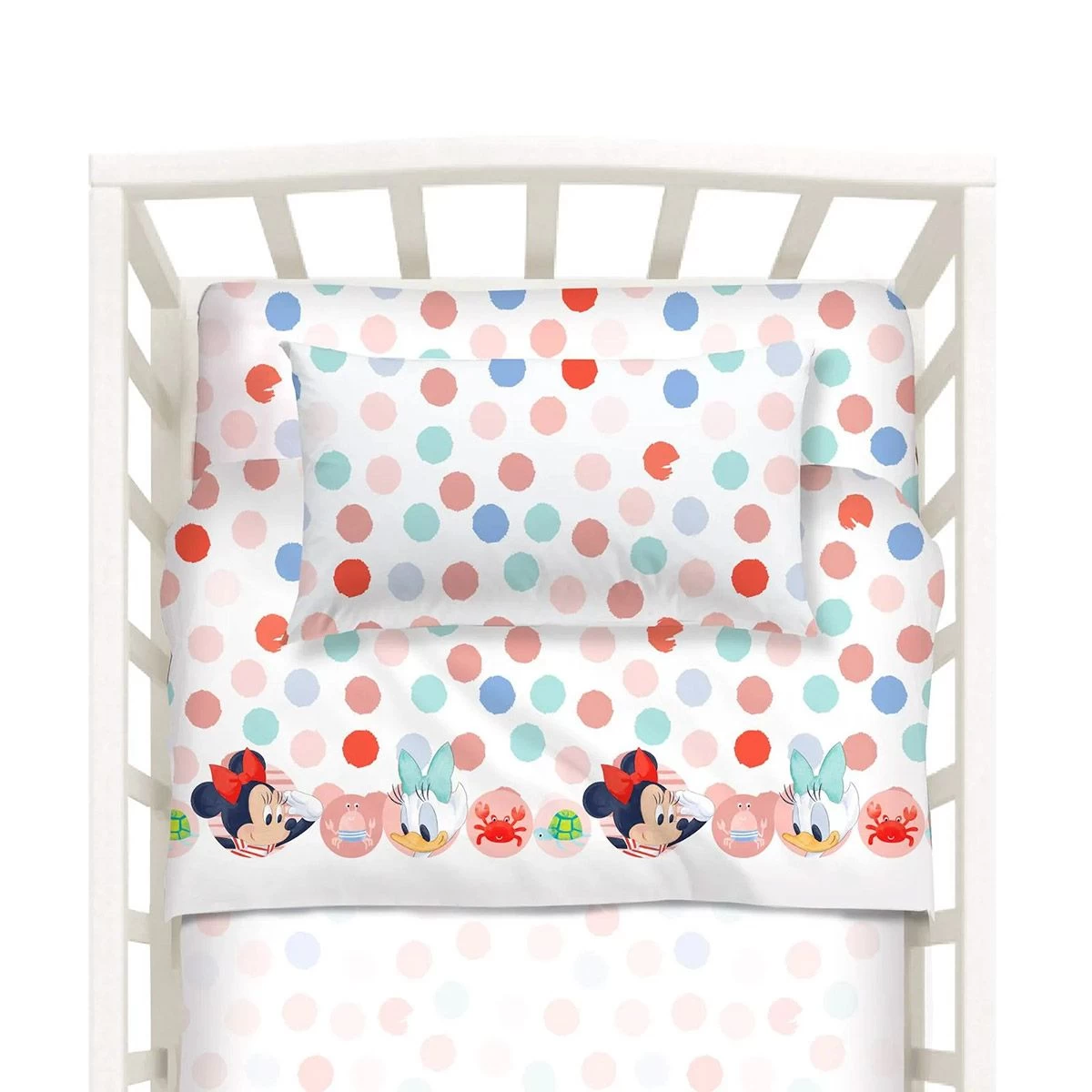 Completo Lenzuola Minnie Mouse Disney Caleffi Per Lettino Baby K402 2 Completo Lenzuola Minnie Mouse Disney Caleffi Per Lettino Baby K402 - immagine 2