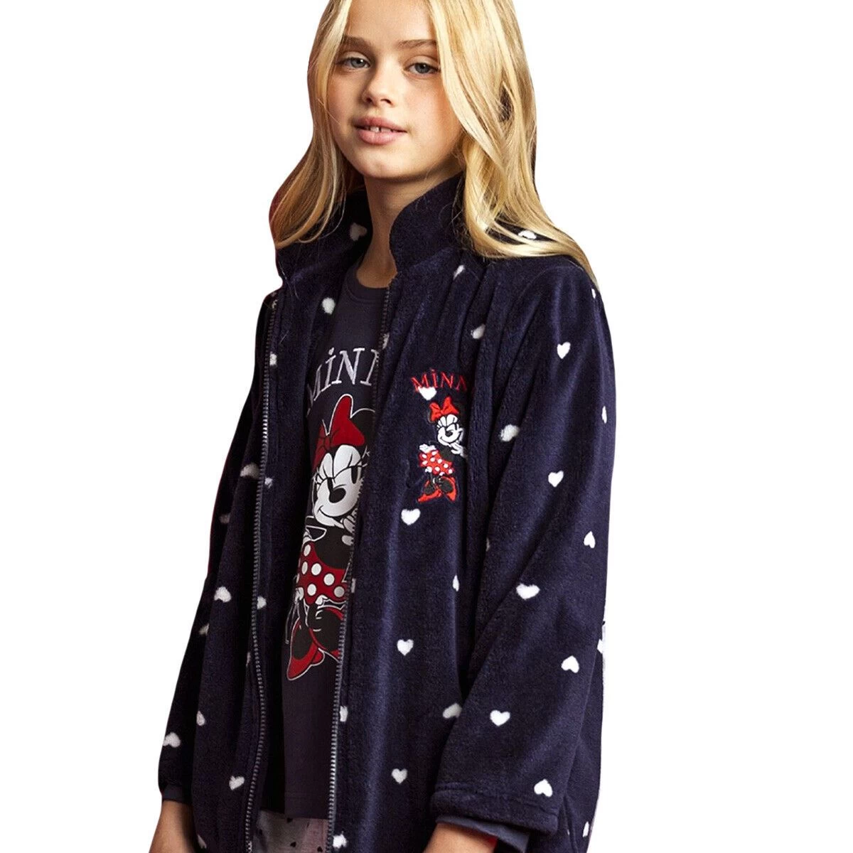 Giacca Da Camera Bambina/ragazza Minnie Disney In Pile Coral 57519 K751 1 Giacca Da Camera Bambina/ragazza Minnie Disney In Pile Coral 57519 K751