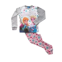 Pigiama Bambina Frozen Disney In Caldo Cotone DGW1876 V399 -Disney pigiama bambina frozen caldo cotone grigio melange 4