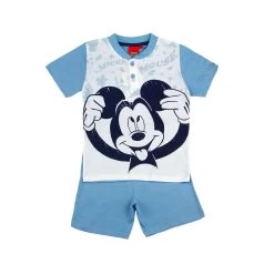 Pigiama Bambino Estivo Mickey Mouse Disney In Cotone WD16552 Y737 -Disney pigiama bambino estivo disney mickey mouse b2wd16552 in cotone cielo 5