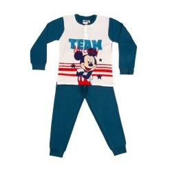 Pigiama Bambino Topolino Disney In Caldo Cotone 0702 J676 -Disney pigiama bambino topolino disney in caldo cotone 0702 azzurro 5