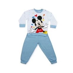 Pigiama Bimbo Topolino Disney In Cotone Da 12 A 30 Mesi WD101758 Y282 -Disney pigiama bimbo in cotone disney baby wd101758 ghiaccio 9