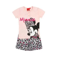 Pigiama Bambina Estivo Miss Minnie Disney In Cotone WD220090 Y722 -Disney pigiama da bambina in cotone disney minnie b2wd220090 confetto 5