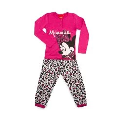 Pigiama Bambina Minnie Disney In Cotone WD220089 Y288 -Disney pigiama da bambina minnie in cotone disney b2wd220089 fuxia 5