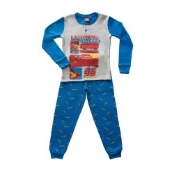 Disney -Disney pigiama da bambino disney pixar cars caldo cotone dbw1898 blu 4