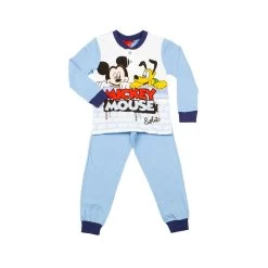 Pigiama Bambino Mickey Mouse Disney In Cotone WD16554 Y286 -Disney pigiama da bambino in cotone disney mikey mouse b2wd16554 cielo 5
