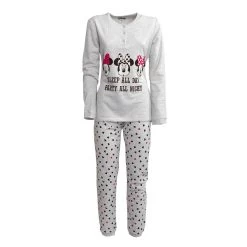 Pigiama Donna Disney In Caldo Cotone WD20646 V370 -Disney pigiama donna caldo cotone disney grigio melange 4