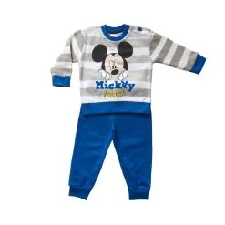 Pigiama Neonato Topolino Disney Baby Felpa Da 12 A 30 Mesi WD101358 V404 -Disney pigiamino neonato mickey felpina royal 4