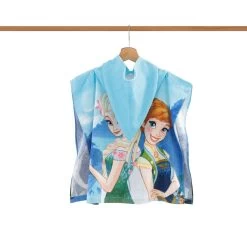 Accappatoio Poncho Di Frozen Disney Per Bambina Spugna - Taglia Unica P044