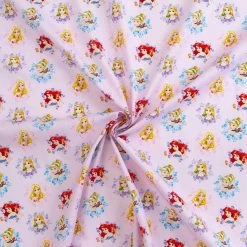 Tessuto Cotone Al Metro Principesse Disney Altezza 150 Cm W334